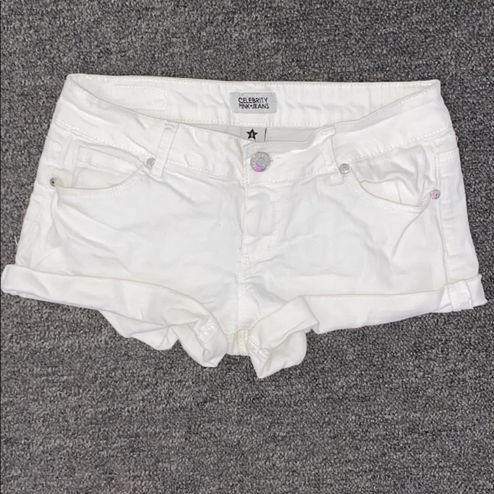 White Jean Shorts